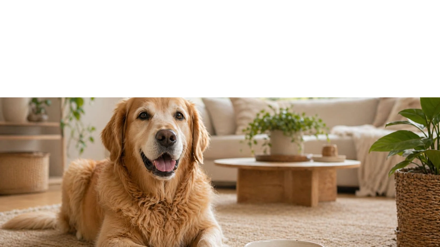 Illustrative dog at home photograph